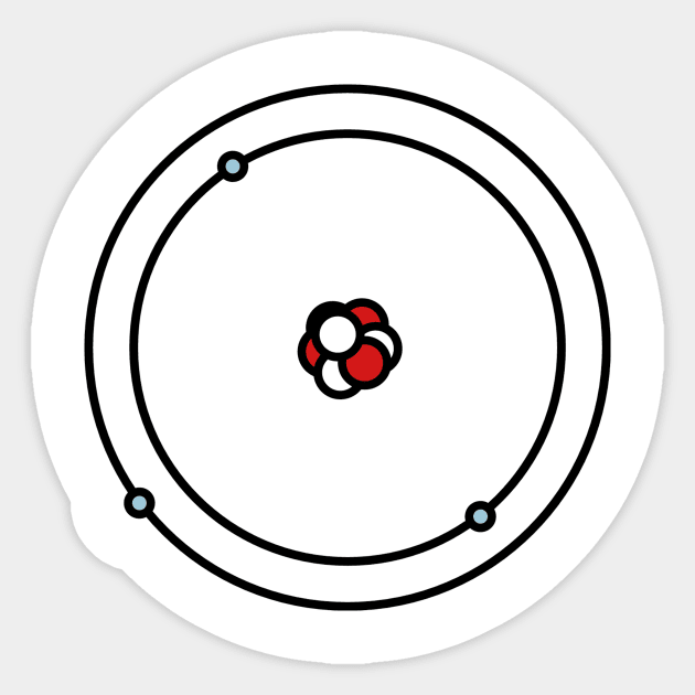 Model of an Atom (Science) Spinning Diagram Sticker by AustralianMate